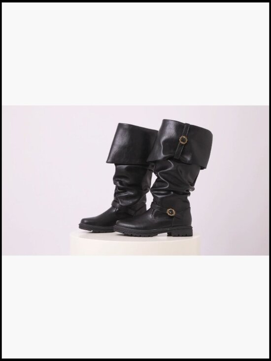 Knee High Pirate Boots Medieval Renaissance Costume Cosplay Steampunk Style main image 3